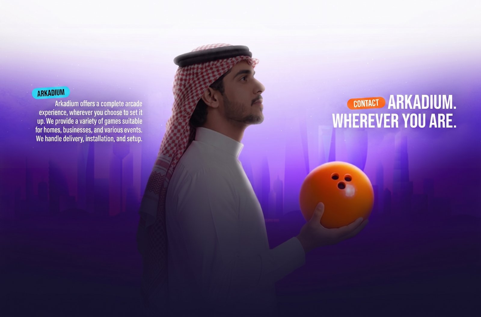 Arcadium wherever you are — a complete arcade experience with delivery, setup and preparation